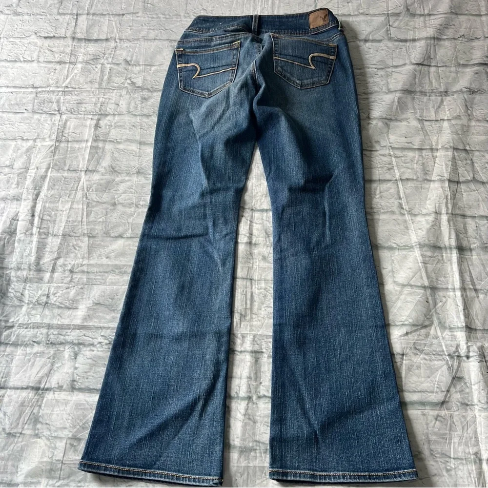 American Eagle Kick Boot Super Stretch Jeans Low Rise Y2K - Picture 7 of 10